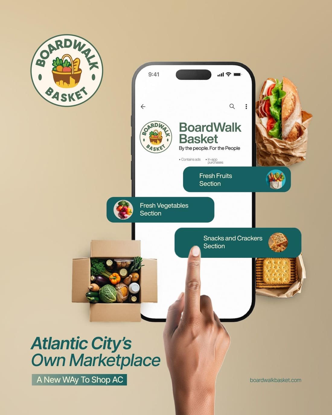 Boardwalk Basket - Atlantic City's Own Digital Marketplace app